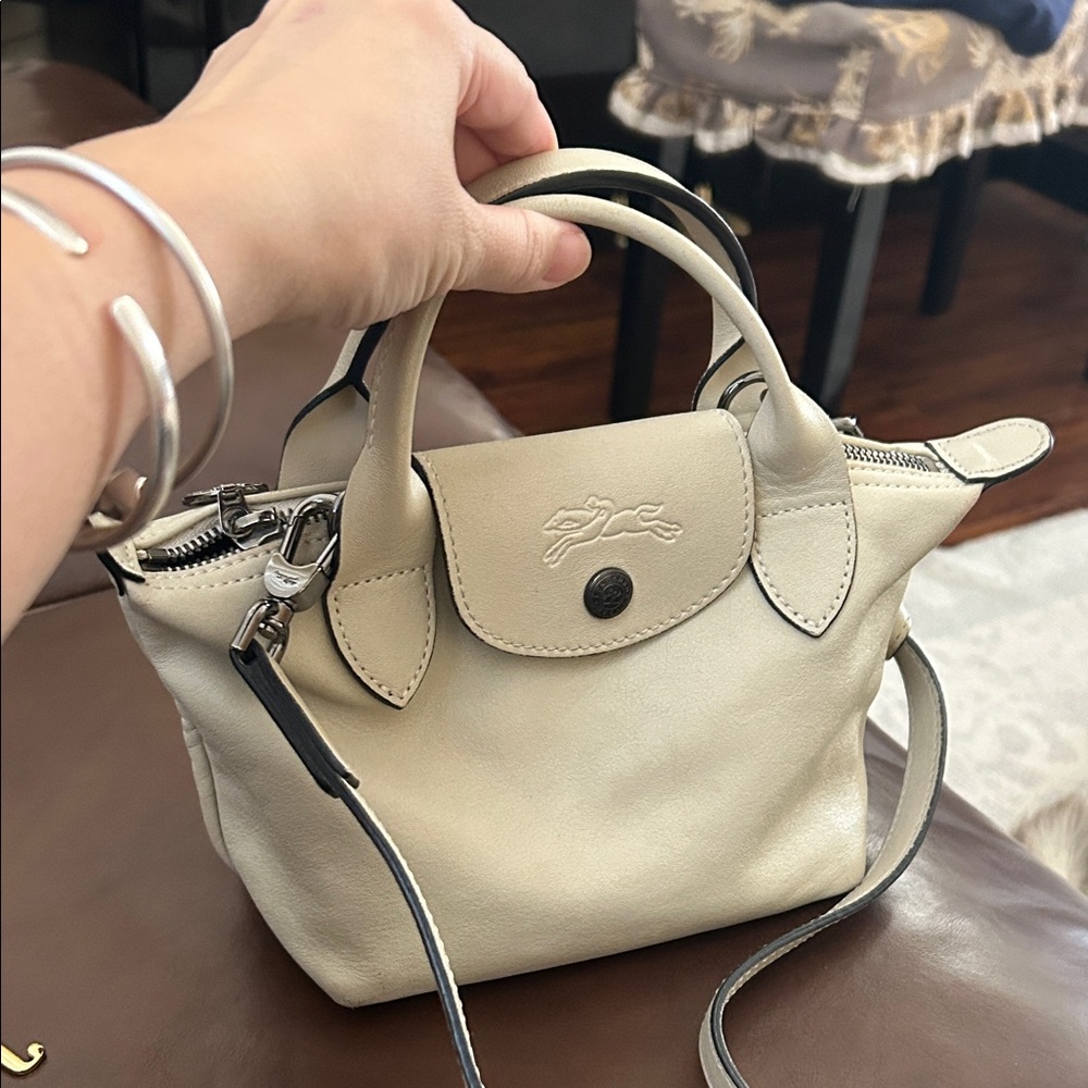 Longchamp Cream Shoulder Bag